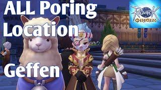 Poring Location for GEFFEN [Ragnarok Origin Guide]