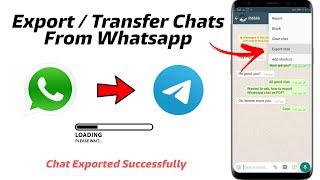 How to Export Chat from Whatsapp | Whatsapp Chat Export Kaise kare | How to Transfer Whatsapp Chats