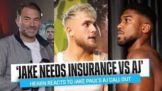 "Anthony Joshua Said He Would Fight Jake Paul" Eddie Hearn & Jai Opetaia React To Paul's Call Out