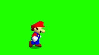 Mario's On The Ground Green Screen