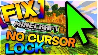 How To Fix No Cursor Lock (Minecraft Bedrock Edition) [BUG FIX]