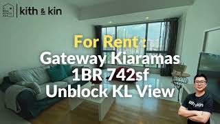 Gateway Kiaramas Fully Furnished | Mont Kiara | 1R 1B 742sf | Home Feel | FOR RENT