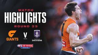 GWS Giants v Fremantle Highlights | Round 23, 2024 | AFL