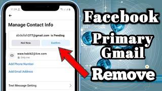 How to Remove Facebook Primary Gmail || How to Remove Primary Email from Facebook