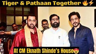 Salman Khan & SRK Spotted Together At CM Eknath Shinde’s House For Ganesh Utsav 2023|Tiger & Pathaan
