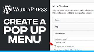 How To Make a Popup Menu In WordPress - Quick And Easy!