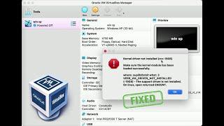 how to fix Kernel driver not installed (rc=-1908) error of virtual box on macOS Monterey 2022