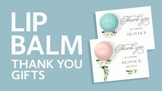 DIY EOS Lip Balm Baby Shower Favors I Baby Shower Thank You Gift Ideas