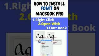 How To Install Fonts on MacBook Pro #shorts