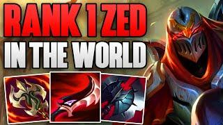 RANK 1 ZED IN THE WORLD CARRIES IN KOREAN CHALLENGER! | CHALLENGER ZED MID GAMEPLAY | Patch 13.13