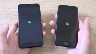 Xiaomi Redmi 4X vs iPhone 7 iOS 11 Beta 2 - Which is Fastest?