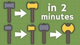 MOOMOO.IO - GOLDEN WEAPONS IN 2 MINUTES! HOW TO GET GOLDEN WEAPONS FAST! (Moomoo.io Gameplay)