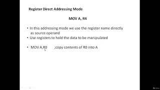 8051 Microcontroller: Addressing Modes in 8051 Microcontroller