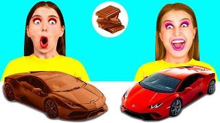 Real Food vs Chocolate Food Challenge | Funny Challenges by BaRaFun