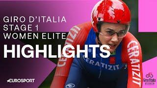RACE AGAINST TIME! ⏱️ | Women's Giro D'Italia Stage 1 Race Highlights | Eurosport Cycling
