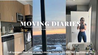 MOVING DIARIES THREE: fully furnished apartment tour, trying new foods, unboxing, etc.