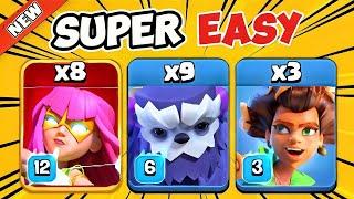 BEST TH 16 ATTACK STRATEGIES EASY 3 STAR  YETI + SUPER ARCHER + ROOT RIDER + BAT SPELL DOMINATING