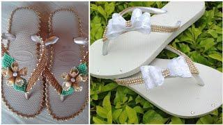 New design and ideas for women of fancy flip flop slippers design