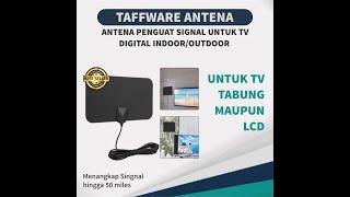 TAFFWARE ANTENA TV DIGITAL INDOOR OUTDOOR UNTUK TV TABUNG TV LED