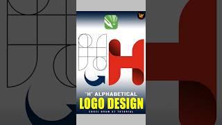 3D 'H' - Logo Design Idea in #coreldraw #shorts #logo #logodesign #coreldrawtutorial #corel