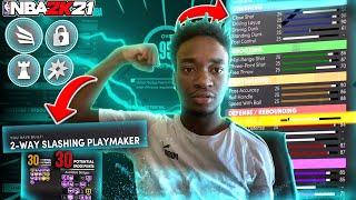 NBA 2K21 NEXT GEN BEST 2 WAY SLASHING PLAYMAKER BUILD! BEST GUARD BUILD CONTACT DUNKS, 85 3pt, +more