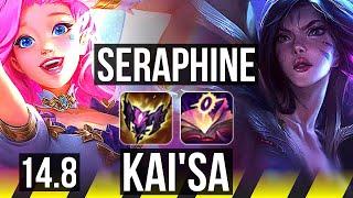 SERAPHINE & Pyke vs KAI'SA & Soraka (ADC) | 6/0/18, 500+ games, Dominating | NA Diamond | 14.8