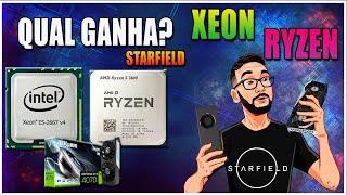 AO VIVO!  Xeon E5 2667V4 VS R5 3600 no STARFIELD - RTX 4070 - Aguentam 60 FPS?