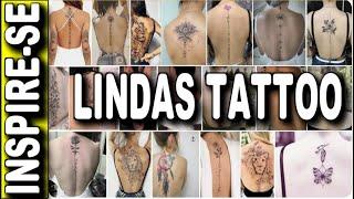  67 TATUAGEM FEMININA NAS COSTAS, DELICADA, PEQUENA, COLORIDA