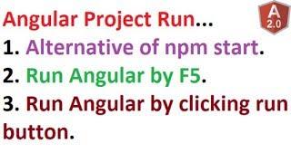 Angular 2 : Run Angular in Visual Studio with ASP.NET MVC [Alternative Process of NPM Start]