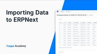 Importing Data In ERPNext