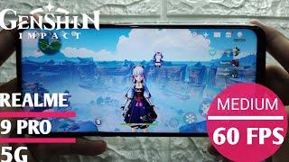 Realme 9 Pro 5G Snapdragon 695 5G Test Game Genshin Impact | Medium 60 Fps