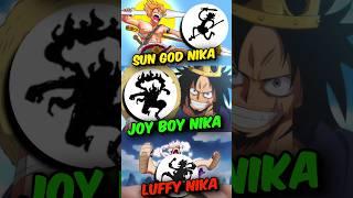 Difference Between All 3 Sun God Nika || Joy Boy , Sun God Nika, Luffy #onepiece #shorts #luffy