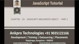 JavaScript for beginners - Chapter 23 - Arguments Object to a function  -  part 1