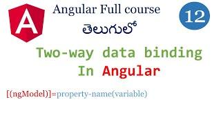Two way data binding in Angular|Two way binding in angular | ngModel  | Angular tutorials | Angular