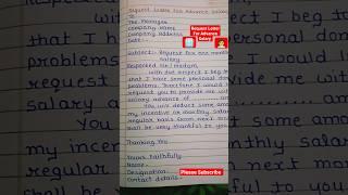 Request Letter For Advance Salary ‍#shorts #youtubeshorts #shortsfeed #short