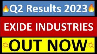 EXIDE INDUSTRIES q2 results | EXIDE INDUSTRIES q2 results 2023 | EXIDE INDUSTRIES Share News today