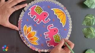 Wall putty cone lippan art  / how to make cone art #diy #yt #lippanartwork #art #creativity #ideas