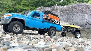 TOYOTA LC70 (Killerbody Mercury Chassis) 1/10 RC Car Off-road | boat trailer | WLtoys WL917 | ASMR