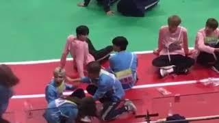 20190812 ISAC AB6IX Woong & Donghyun getting scolded by Youngmin