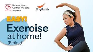 Exercise for Cardiac Patients at Home | 10-Minute Beginner Aerobic Exercise (Sitting)