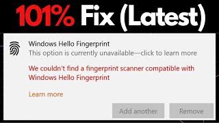 We couldn't find a fingerprint scanner compatible with windows hello fingerprint in windows 10/11