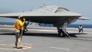 X-47B Historic Drone Carrier Landing
