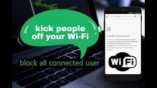 how to kick people off your wifi | block all connected wifi user