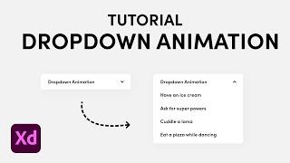 Adobe XD Easy Dropdown Animation Prototype