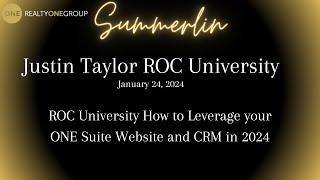 ROC University How to Leverage your ONE Suite Website and CRM in 2024￼