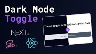 How to Implement Dark Mode in React/Next.js Using Sass