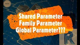 Shared parameters, Family parameters, Global parameters in Revit