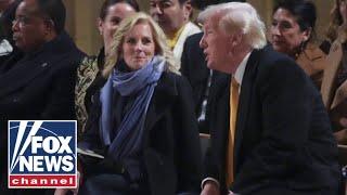 Internet ERUPTS over Trump's friendly moment with Jill Biden