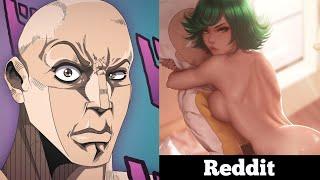One Punch-Man Female Edition | Anime vs Reddit #2 (the rock reaction meme)