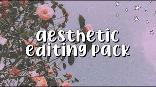 aesthetic editing pack! (green screens/fonts/music)